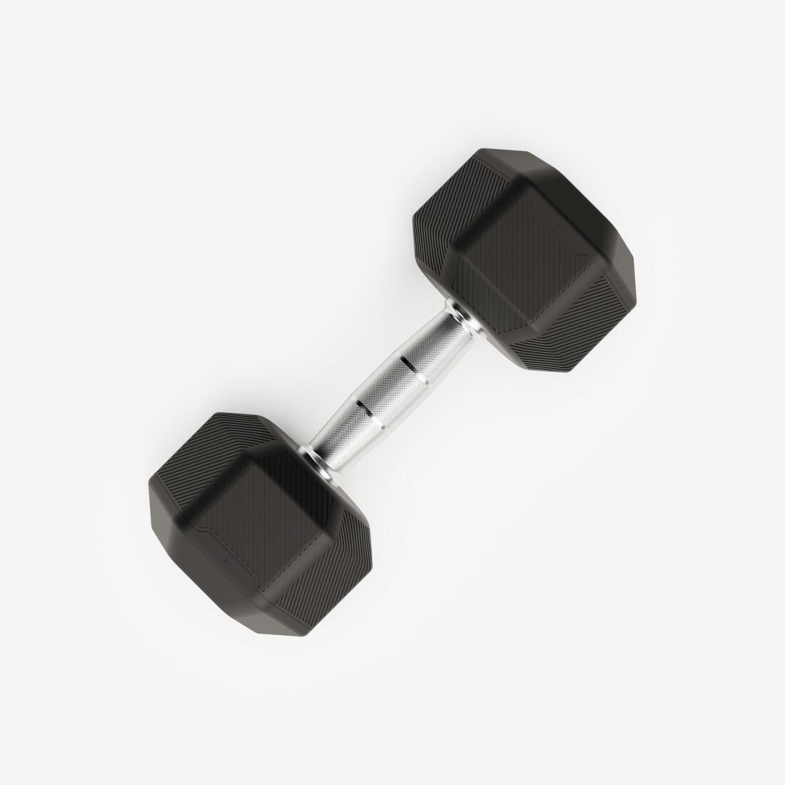 Haltère de crosstraining et musculation Dumbbell hexagonale 10 kg, noir