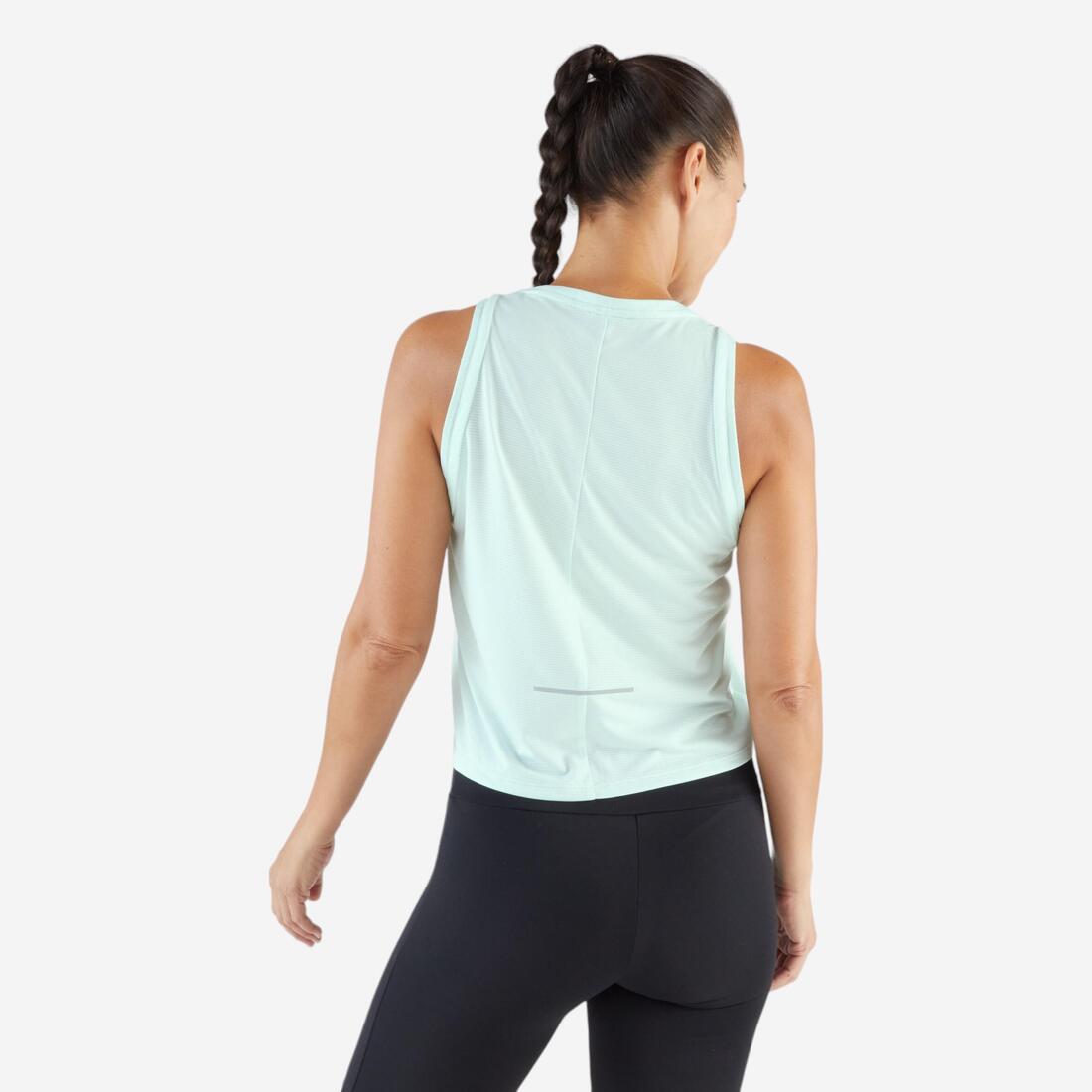 Débardeur court de running respirant femme - kiprun run 500 dry