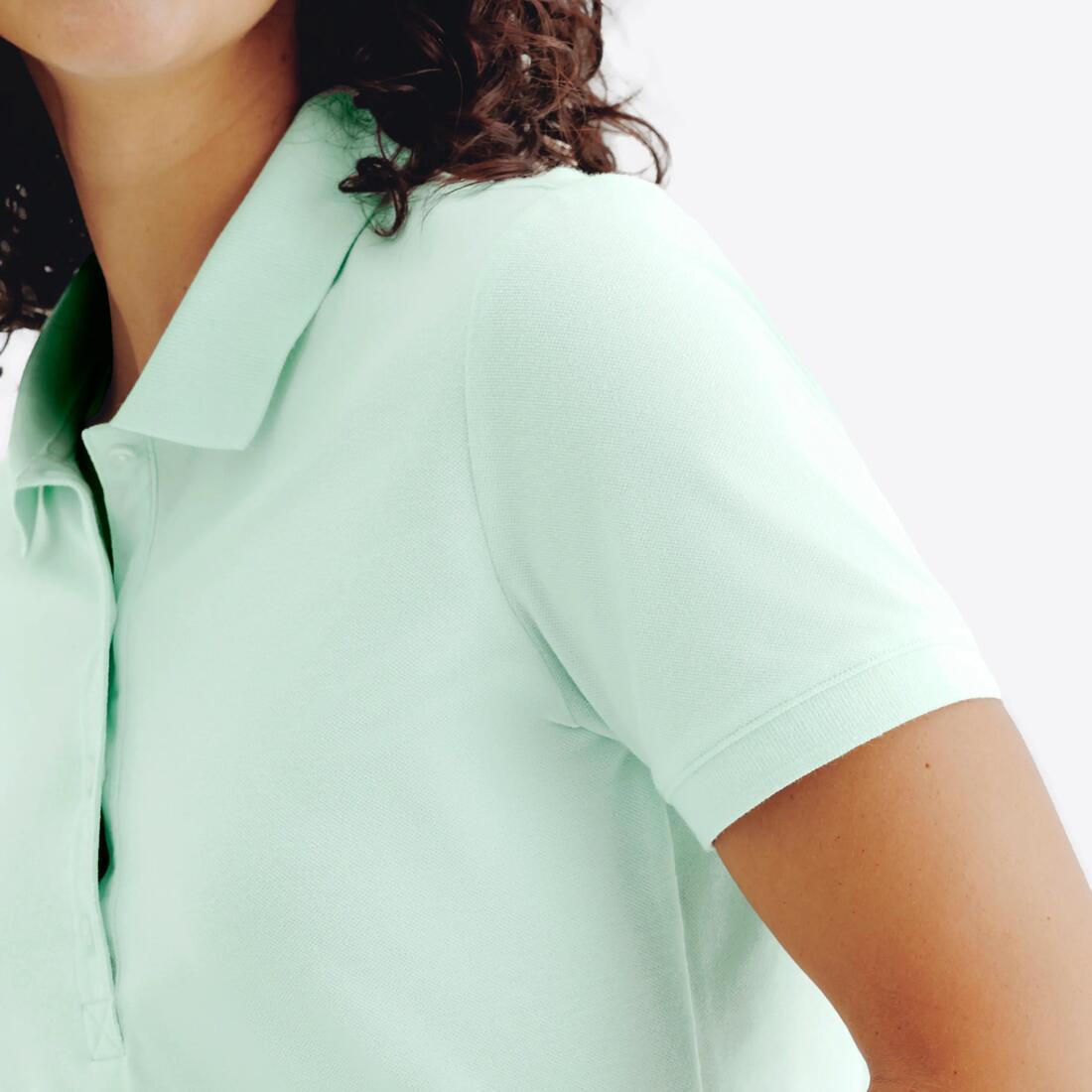 Polo golf en coton polyester manches courtes femme, MW500 beige clair