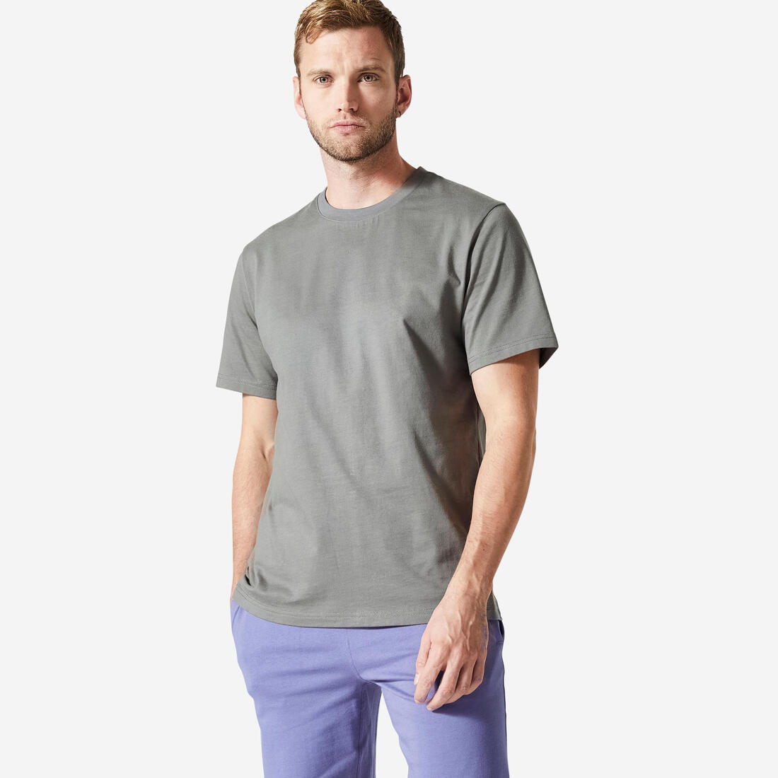 T-shirt fitness homme col rond manches courtes
