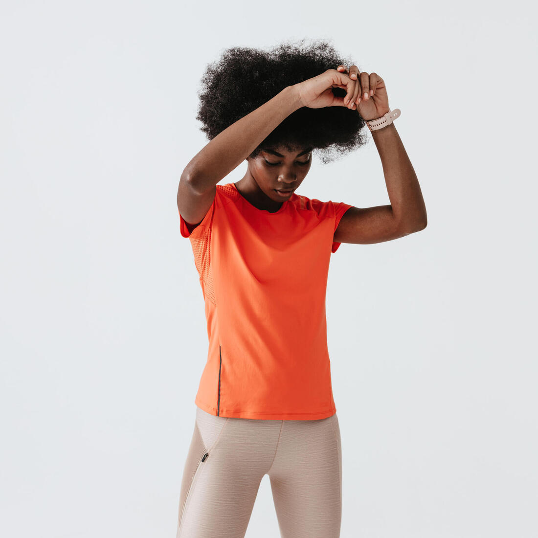 Legging court running respirant femme - Dry+ Feel noir