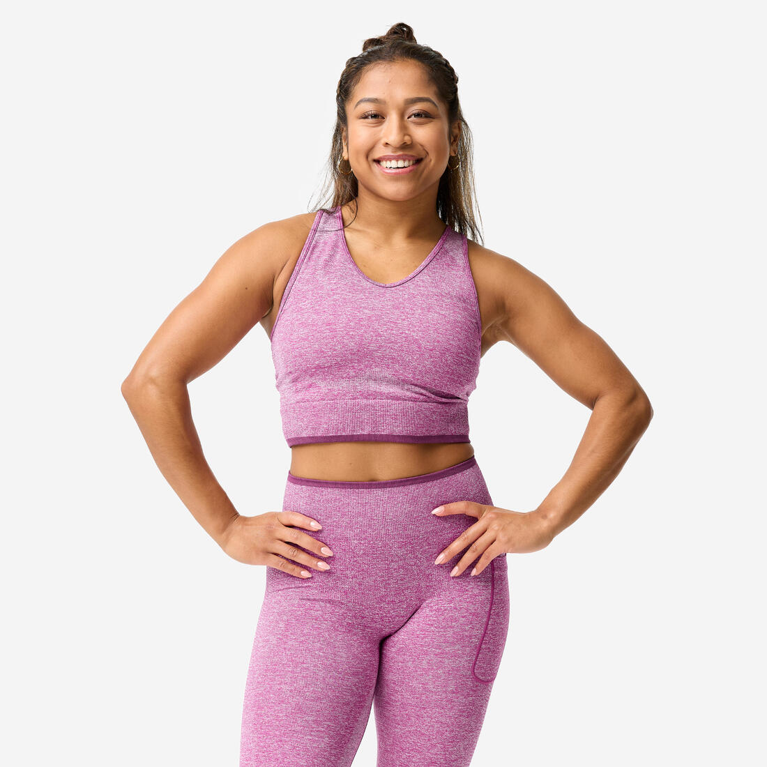 Débardeur seamless de musculation femme, violet foncé – 8929633