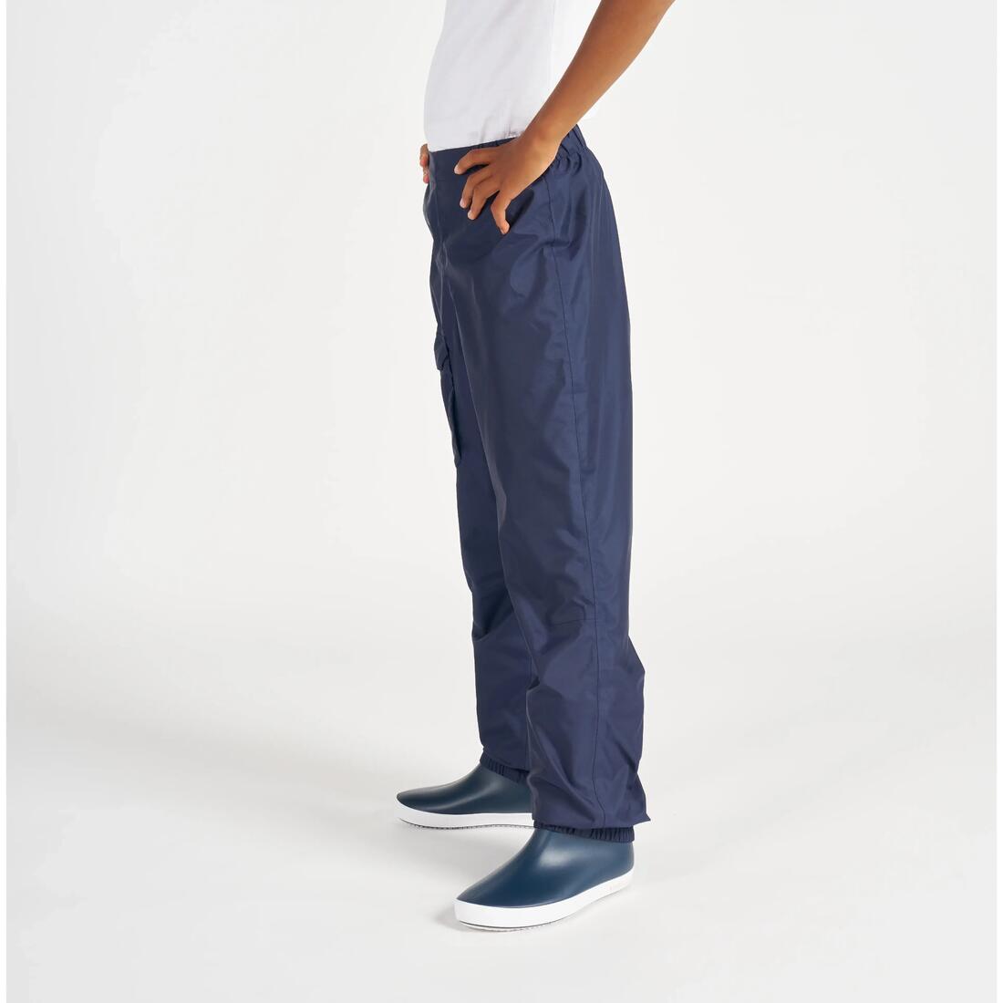 Surpantalon de pluie enfant, 100 bleu marine