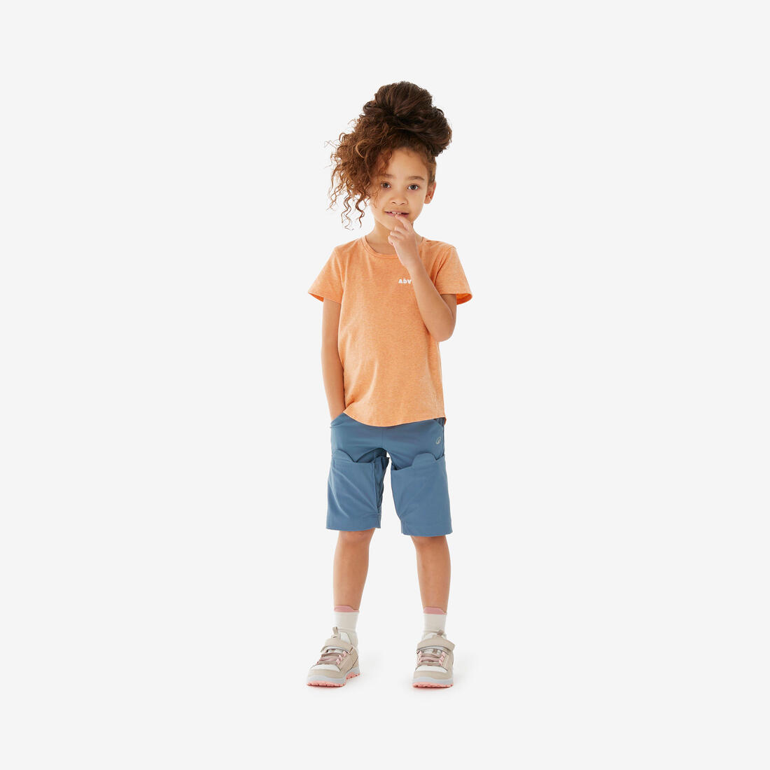 Pantalon modulable de randonnée enfant 2-6 ans, MH100 Easy bleu
