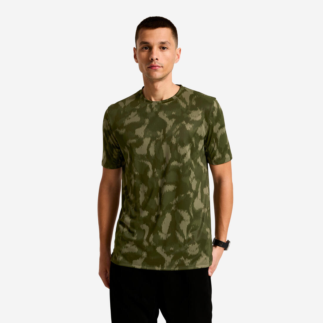 T-shirt de fitness manches courtes respirant col rond homme