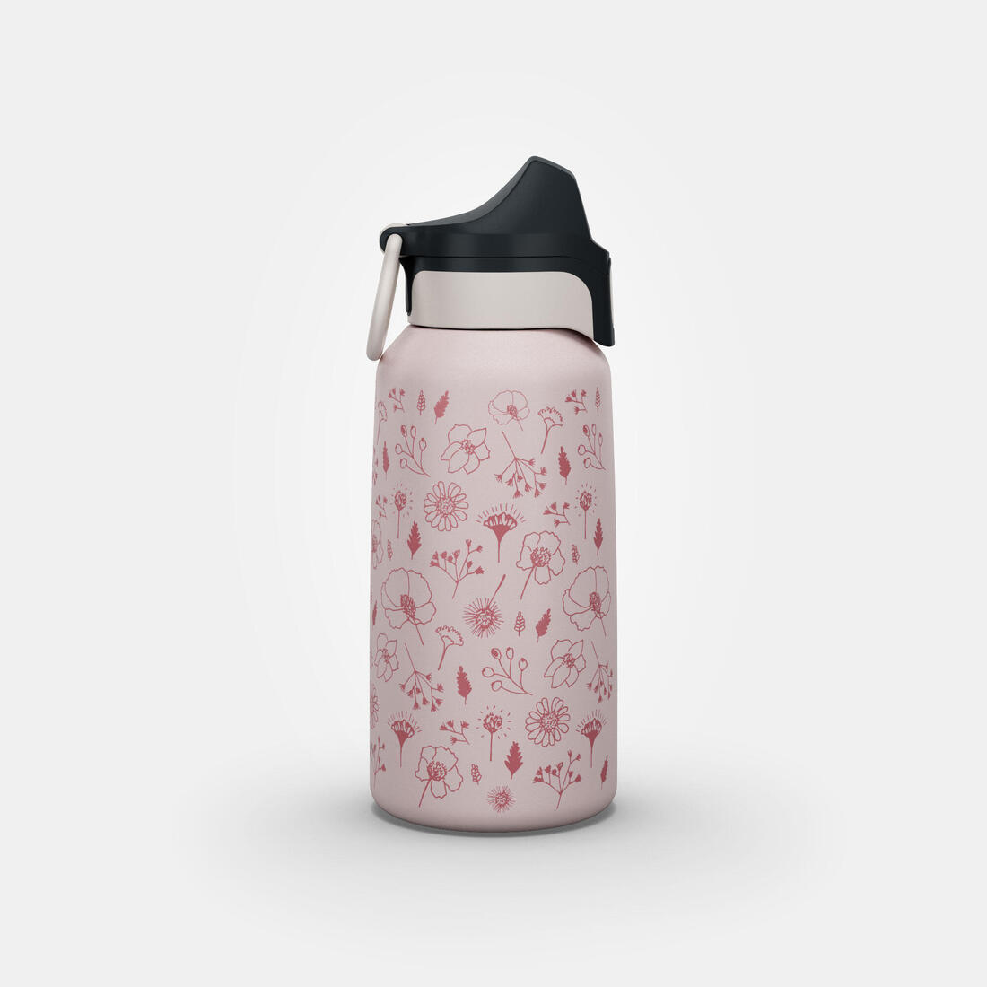 Gourde inox enfant 0,6L avec bouchon instantané, composée à 75% d'acier recyclé