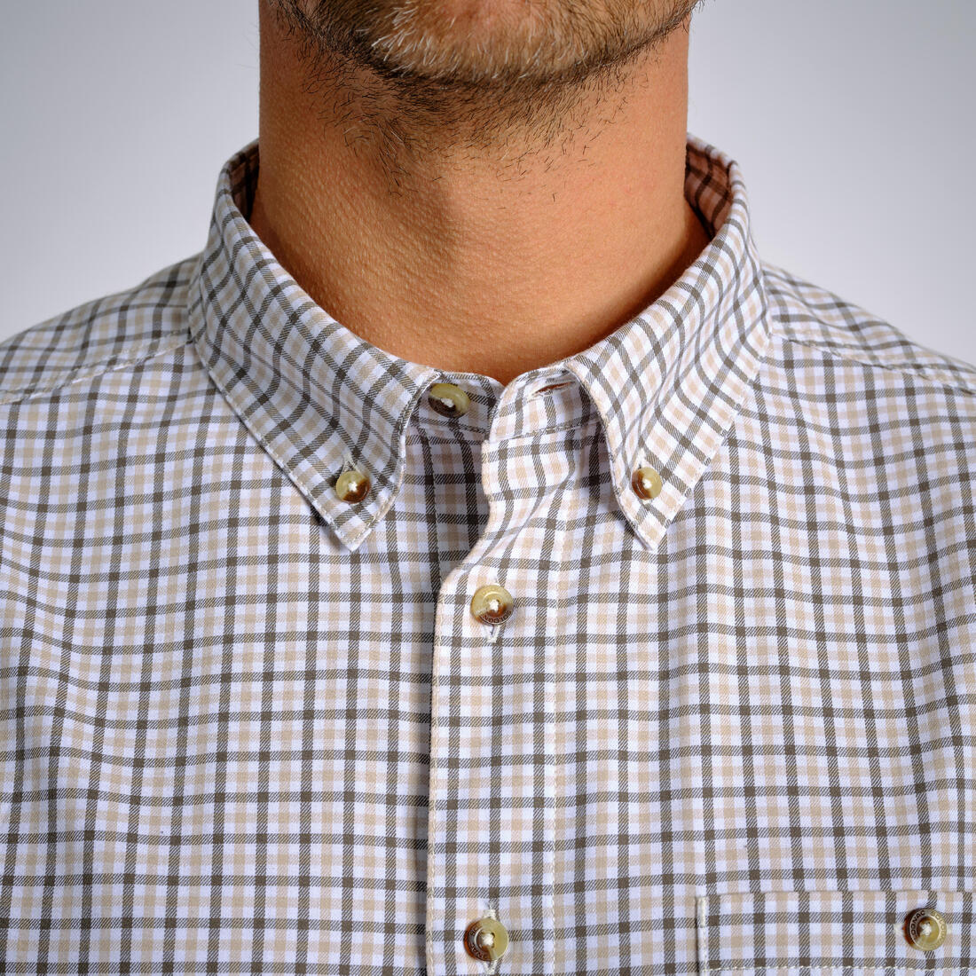 CHEMISE 100 A CARREAUX BLANCHE
