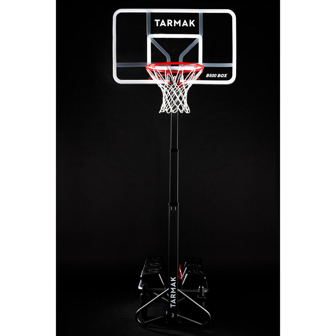 Panier basket pliable sur pied planche transparente 2,4 à 3,05 m, B500 Box