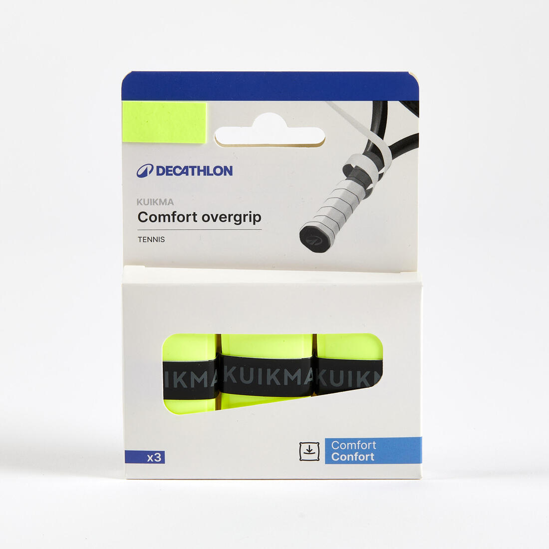SURGRIP DE TENNIS CONFORT JAUNE LOT DE 3