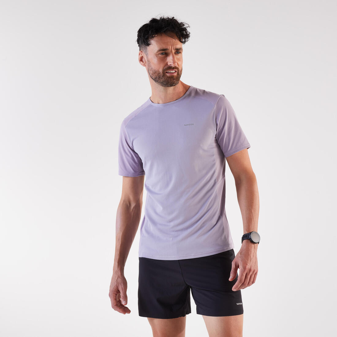 T-shirt de running respirant homme - kiprun run 900 light bleu et