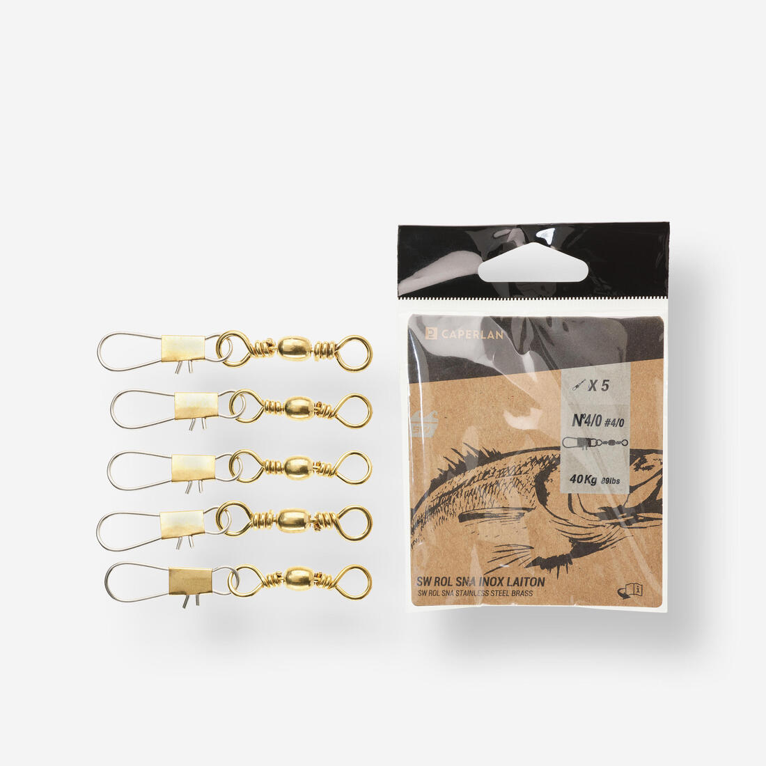 Émerillon agrafe INOX de Pêche en Mer