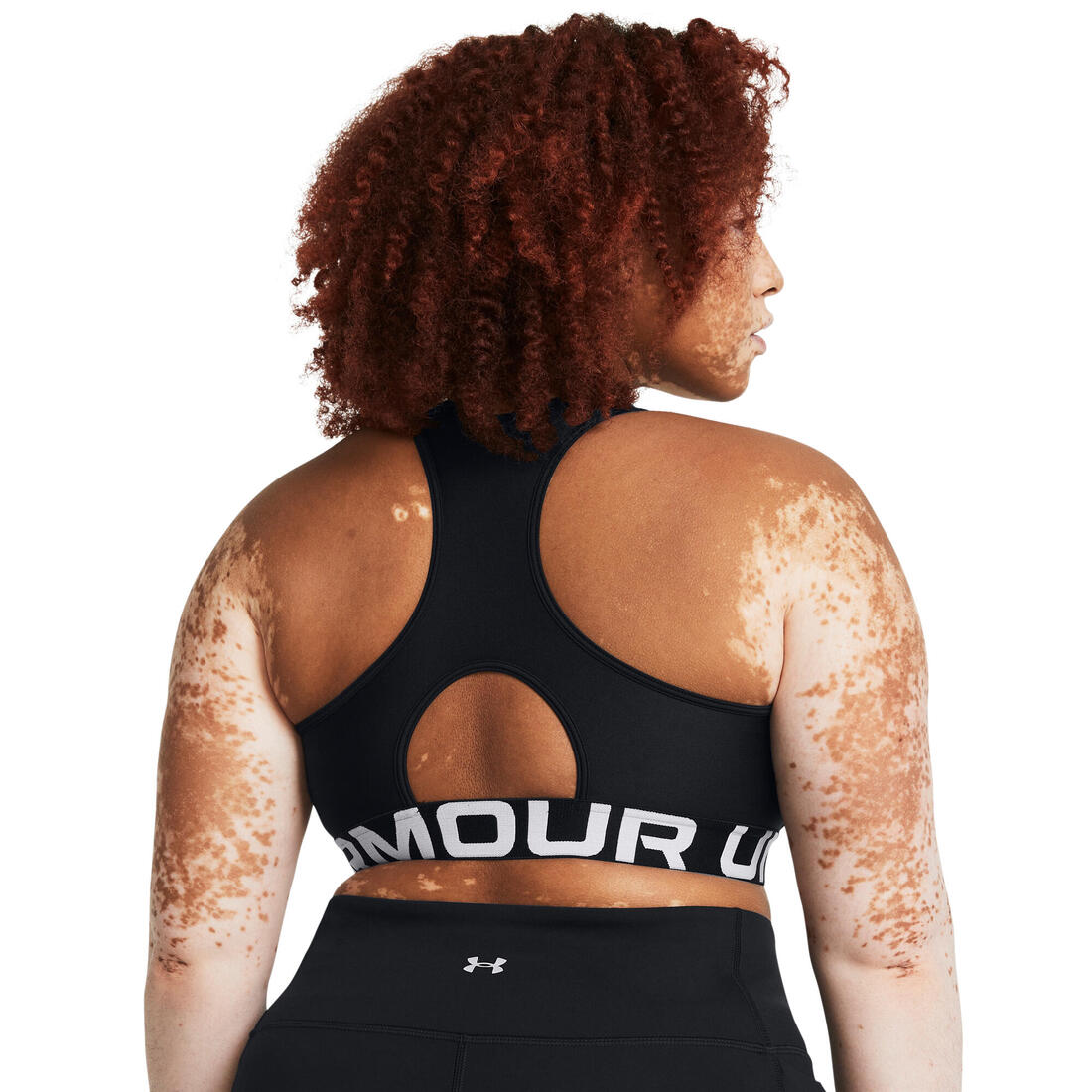 Brassière de sport HeatGear® Armour Mid Branded pour femme, noir