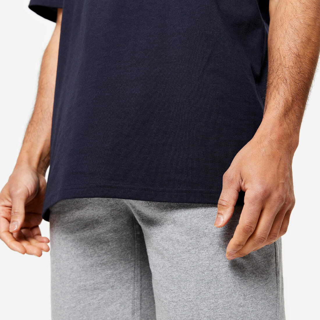 T-shirt fitness homme col rond manches courtes