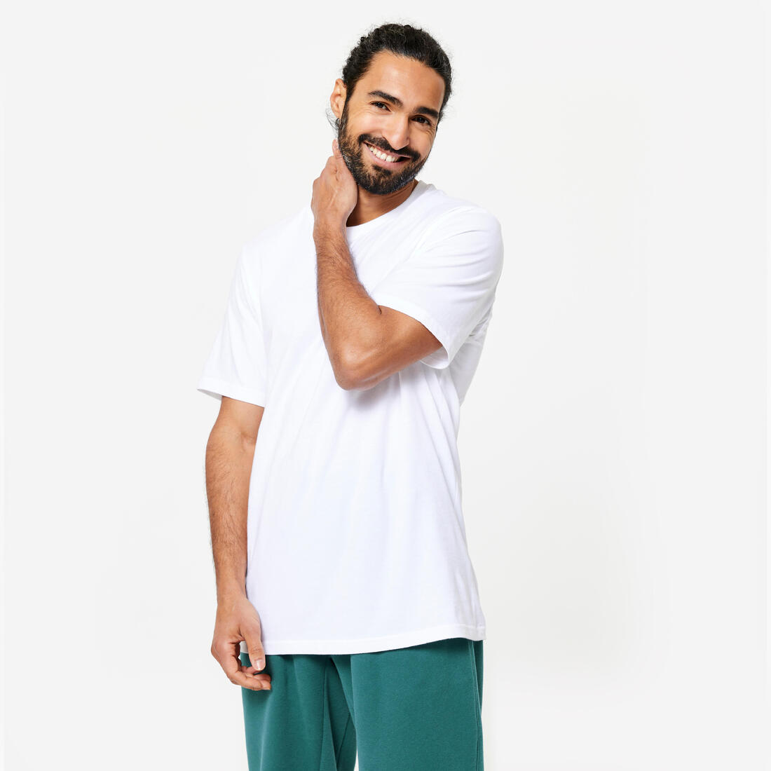T-shirt fitness homme col rond manches courtes