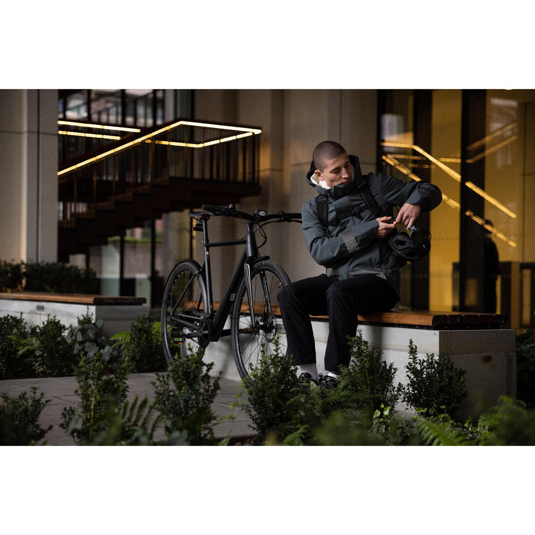 VESTE PLUIE VELO VILLE VISIBILITE NUIT 540 HOMME