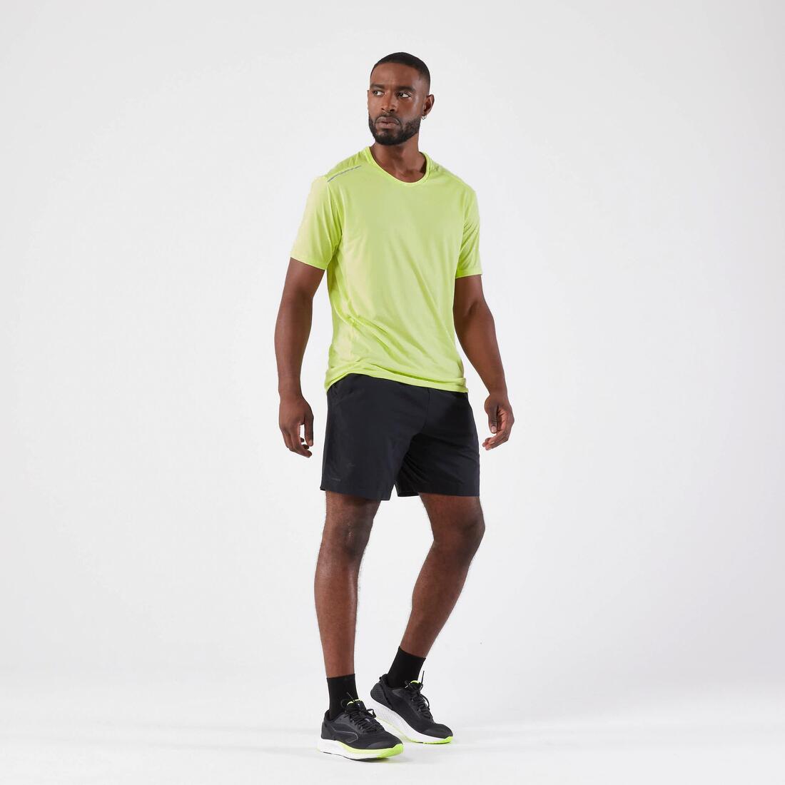 TEE SHIRT RUNNING HOMME RUN DRY + VERT PASTEL