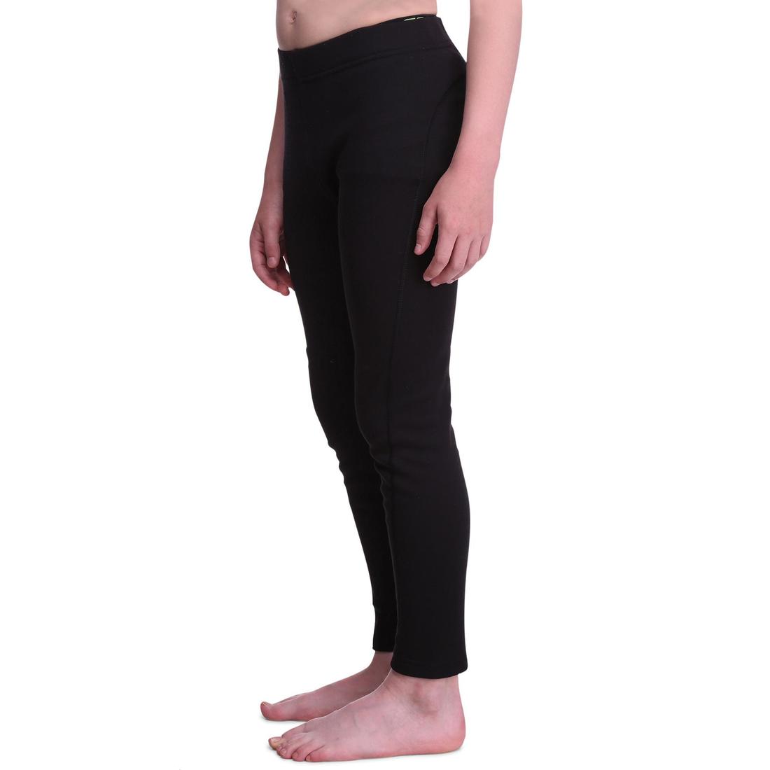 Sous-vêtement pantalon thermique de ski enfant - BL100 bas - noir
