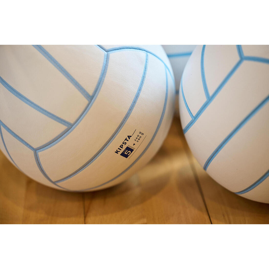 Ballon de volley-ball V500 gris, bleu et