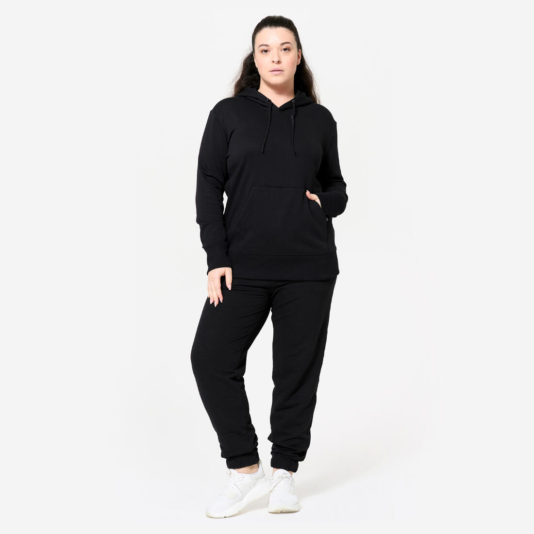 Sweat à capuche en coton fitness femme