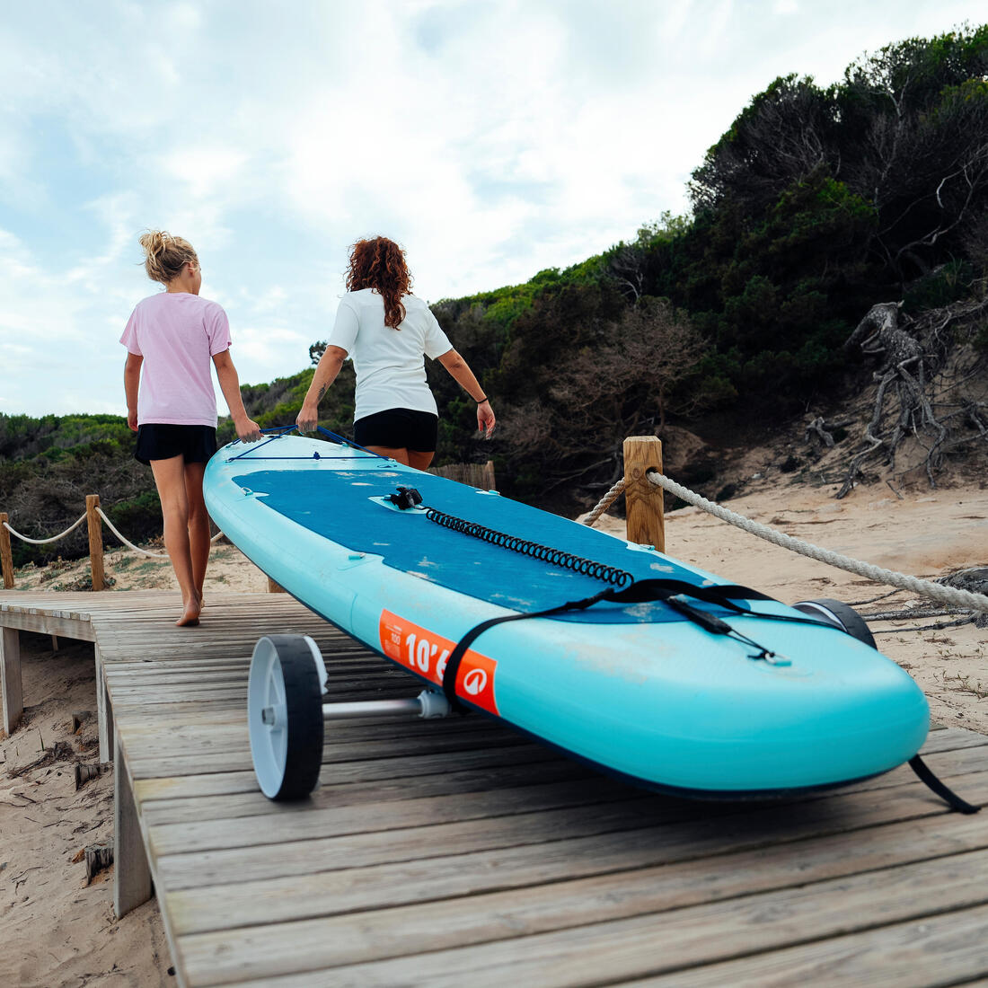 Pack Stand up paddle gonflable 10'6 ,1 ou 2 personnes (jusqu'à 130 kg)- 100 Bleu