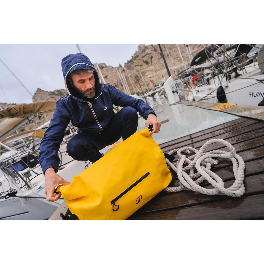 Sac de voyage étanche sports d’eau 40 L, IPX6