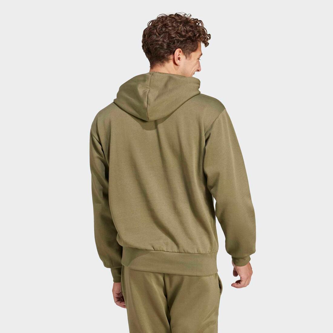 SWEAT CAPUCHE COTON HOMME, OLIVE