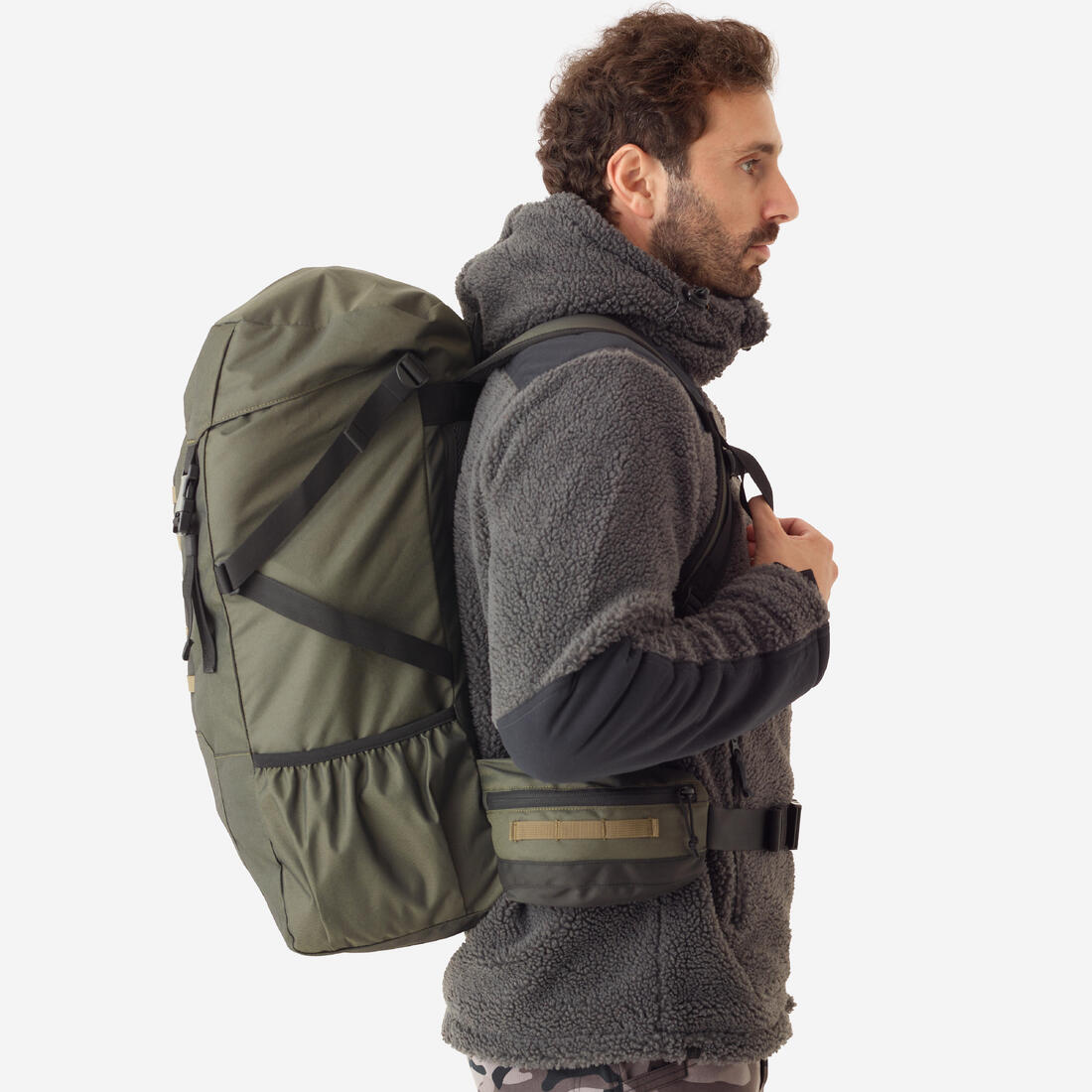 Sac à dos de bushcraft 50L kaki