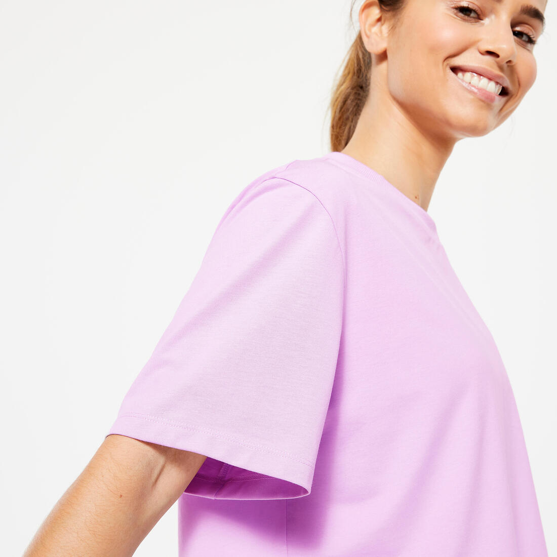 T-shirt crop top femme, bleu marine