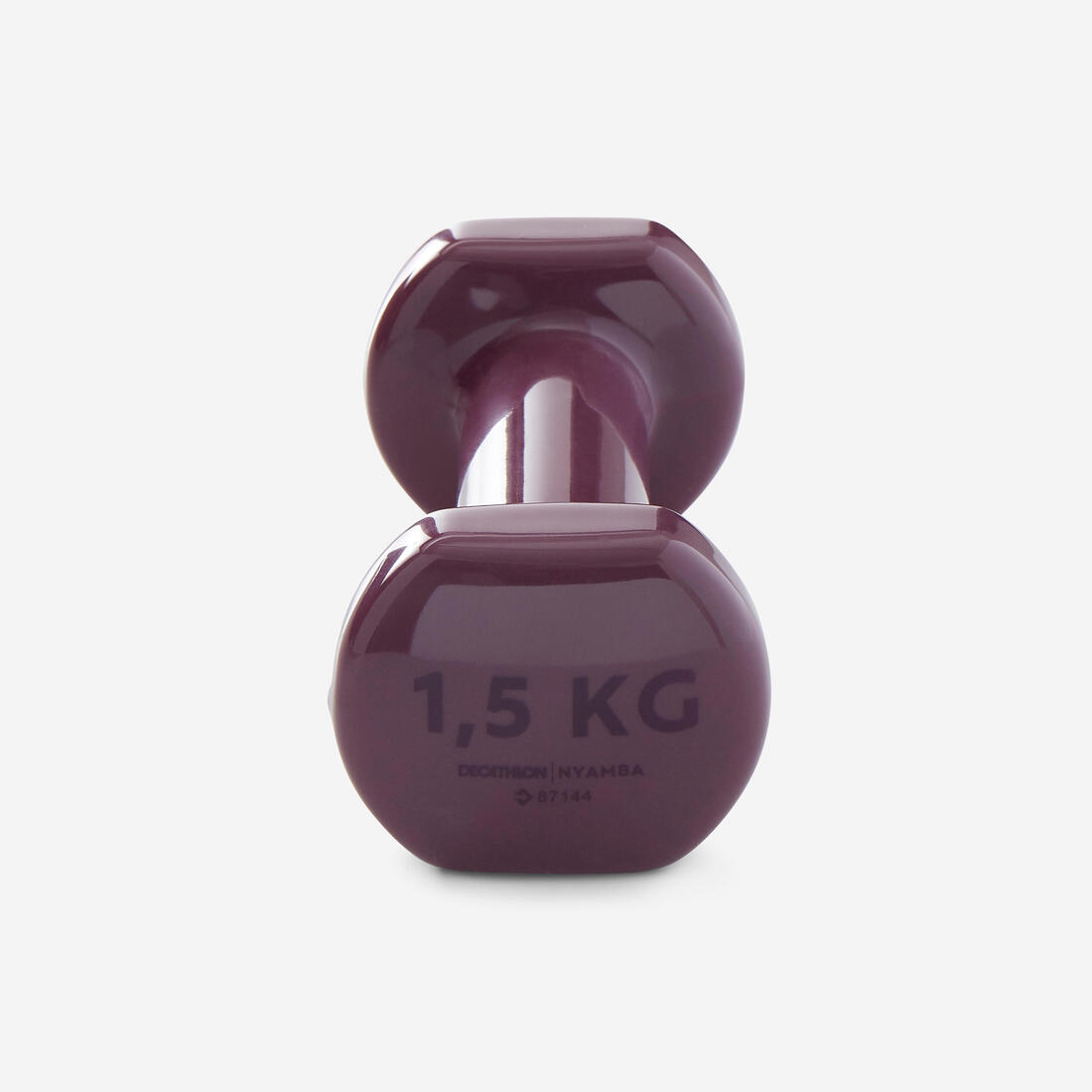 Paire d'haltères fitness 2*1,5 kg, bordeaux, fonte en partie recyclée