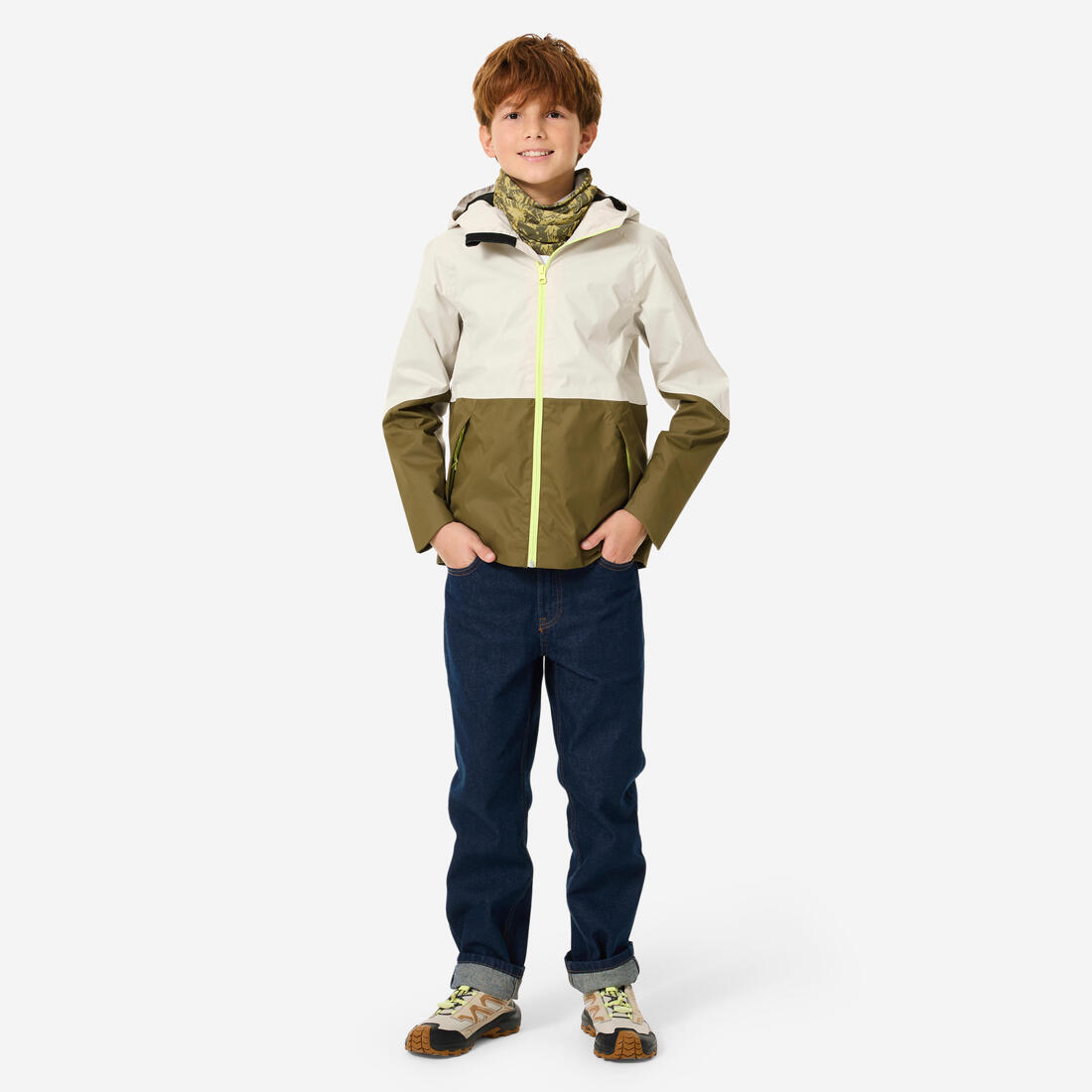 Veste de randonnée imperméable 7-15 ans enfant, MH500 twin