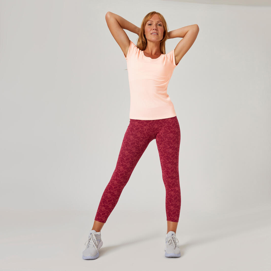 T-shirt Col V fitness Femme - 500