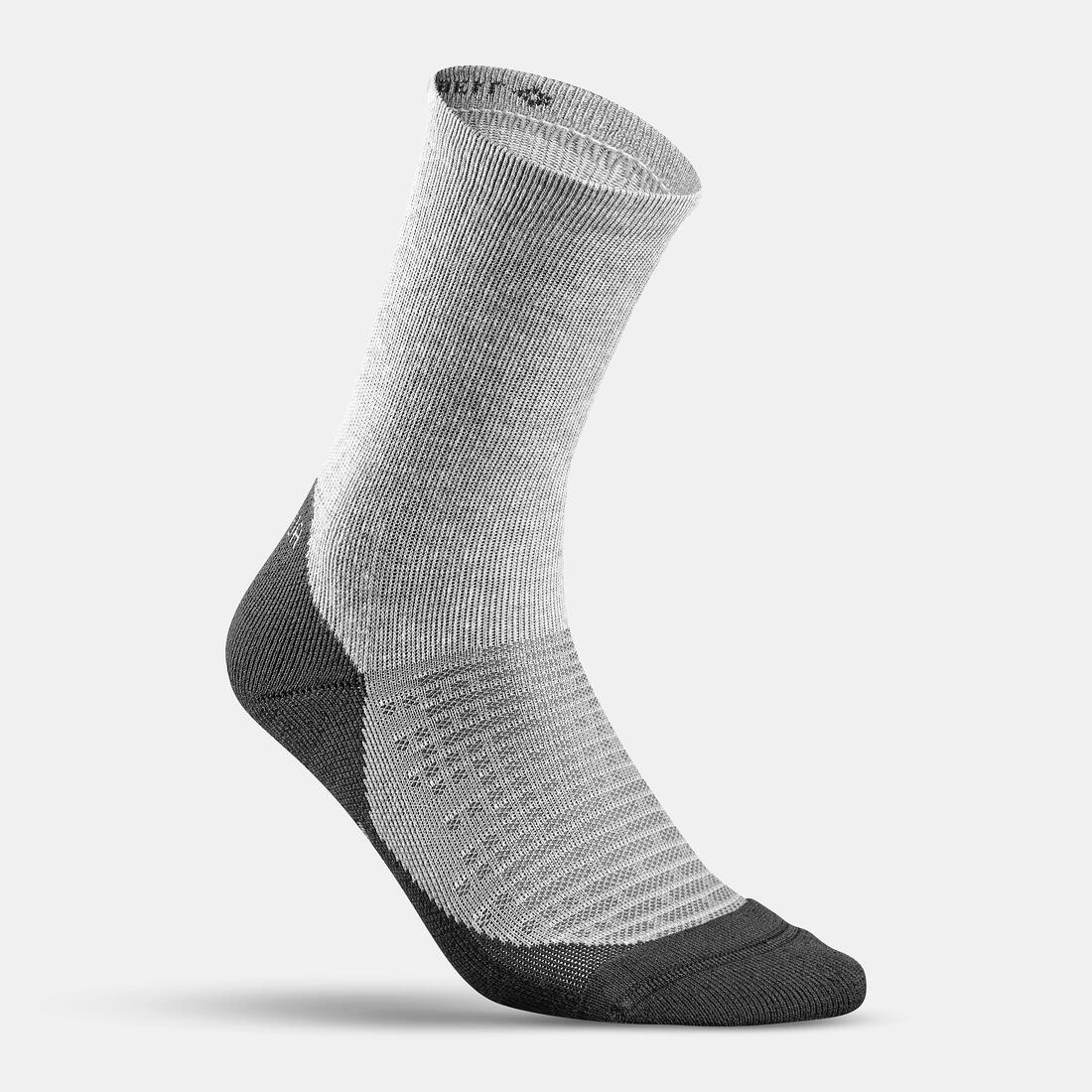 Chaussette Hike 100 High  - Gris et - Lot de 2 paires