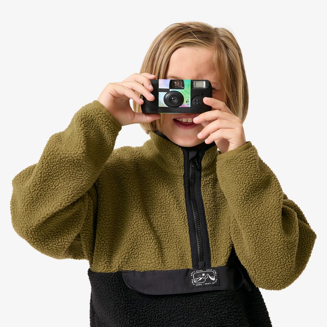 Polaire sherpa demi zip enfant 7-15 ans, NH500