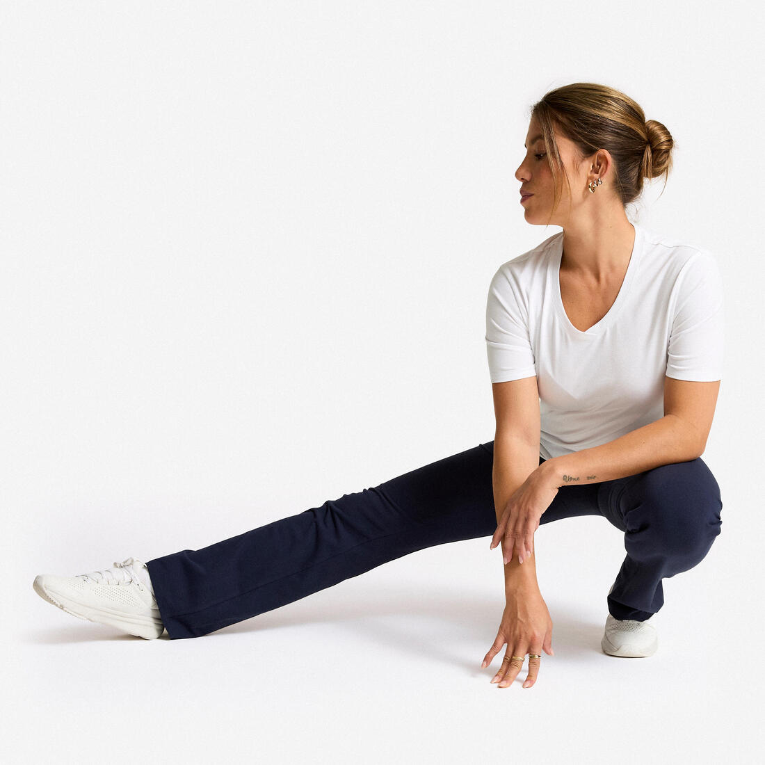 Legging de fitness évasé en coton femme