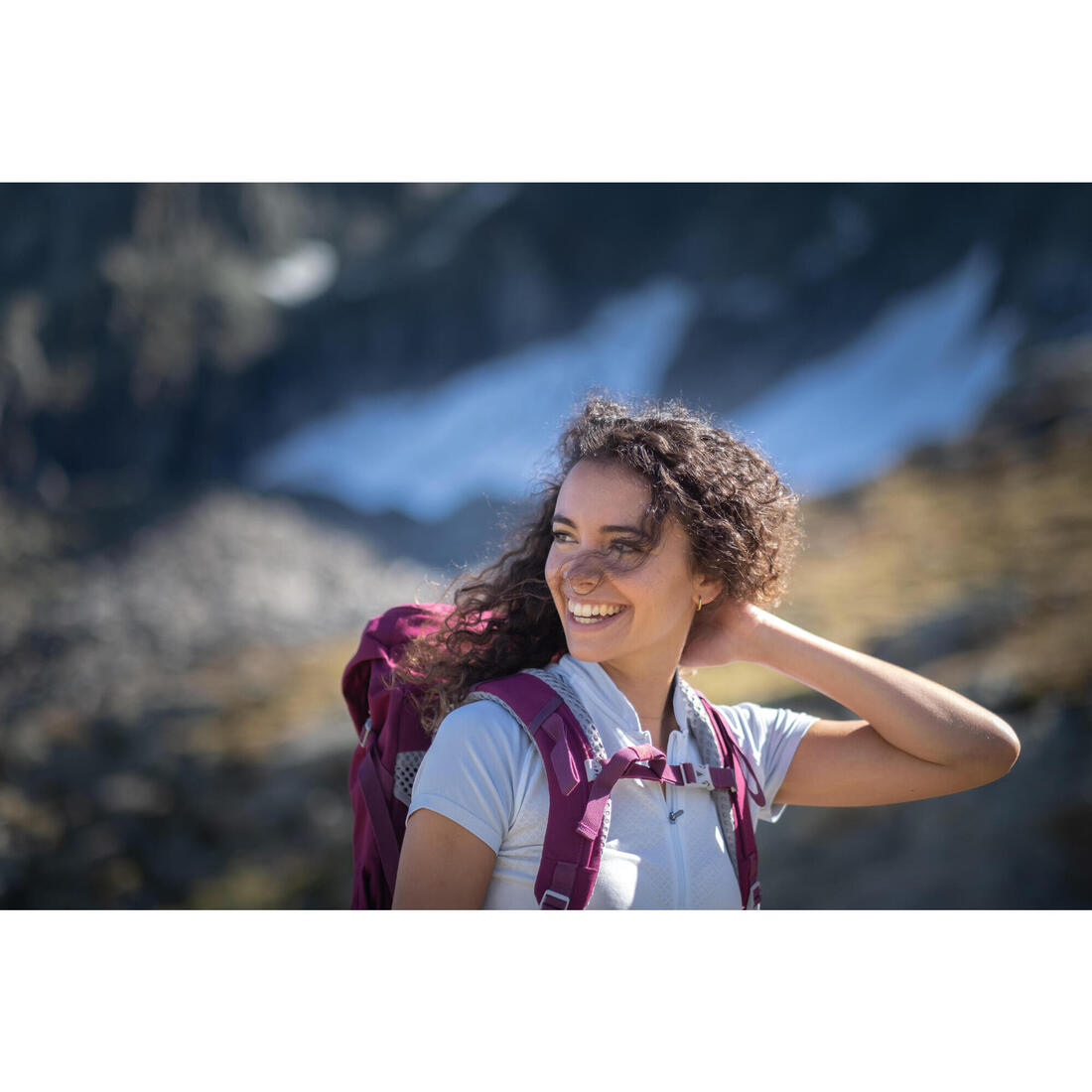 T-shirt manches courtes de randonnée montagne - MH900 - Femme