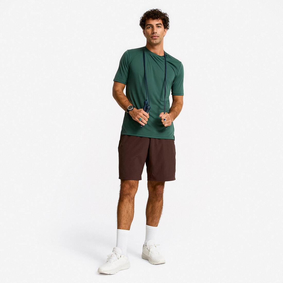 Men fitness shorts cardio training 500
