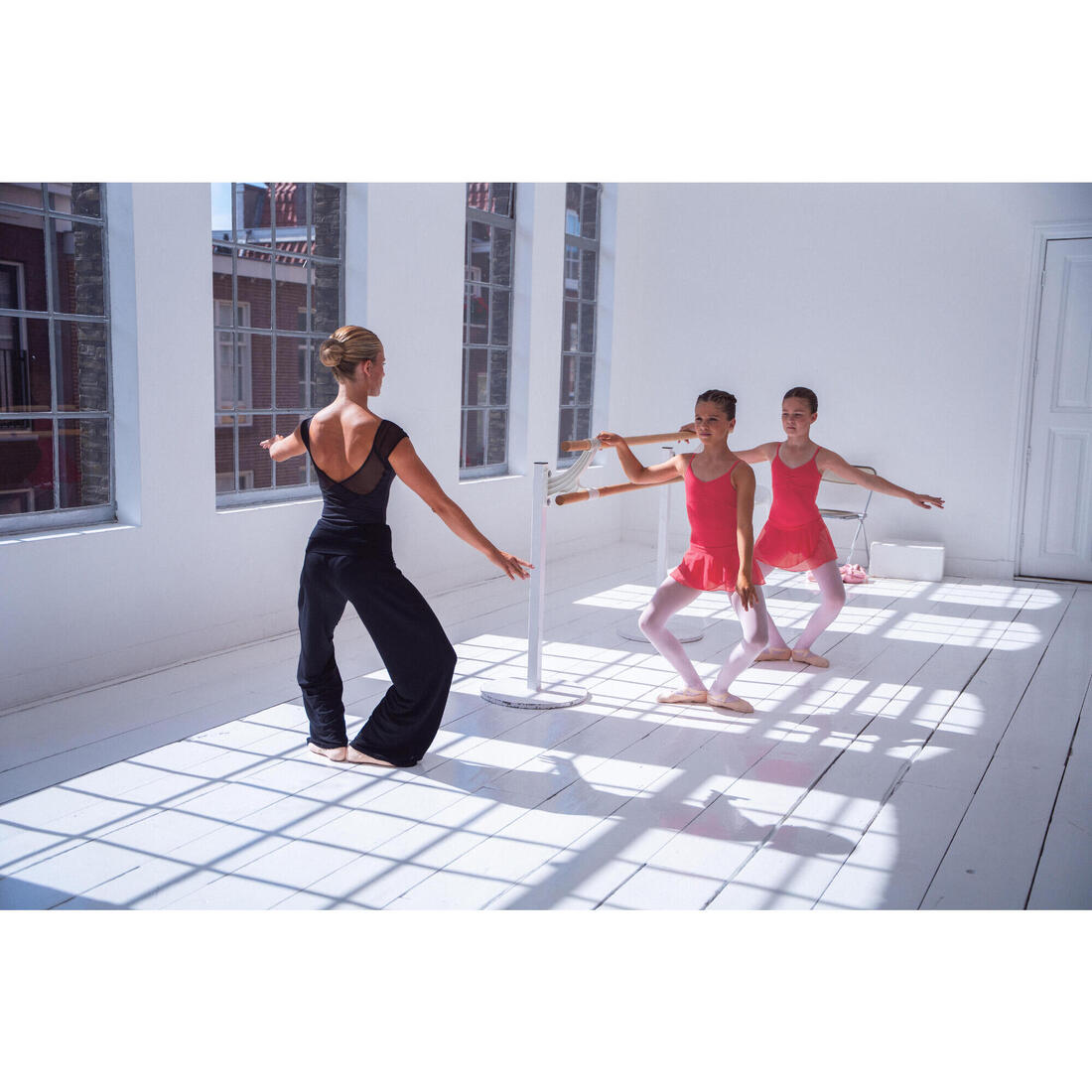 Tunique de danse classique fille corail.
