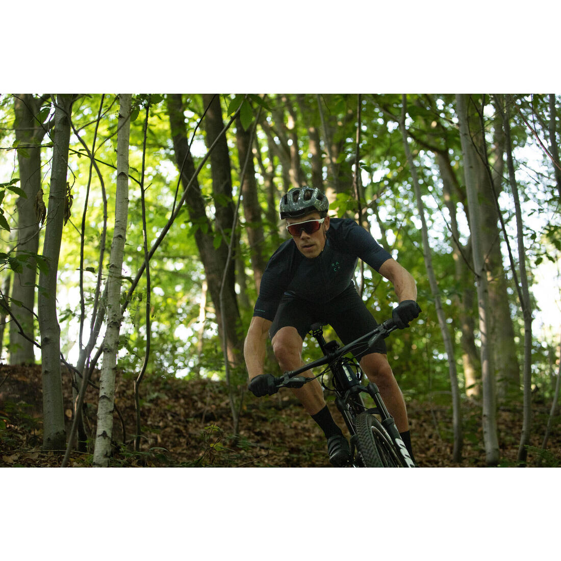Vélo VTT CROSS COUNTRY RACE 100 S cadre aluminium Bleu