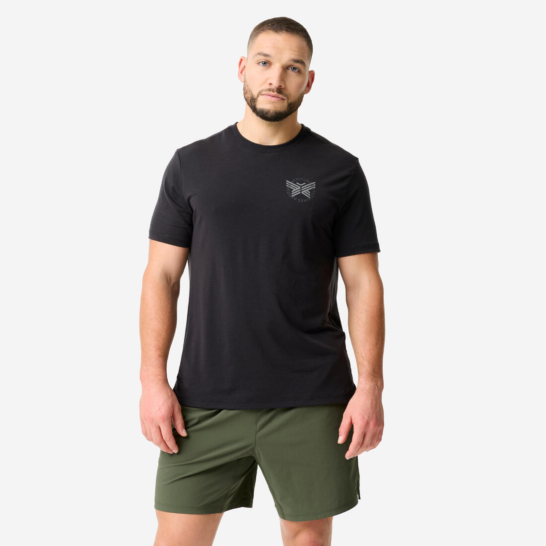T-shirt de sport léger et extensible homme, noir et