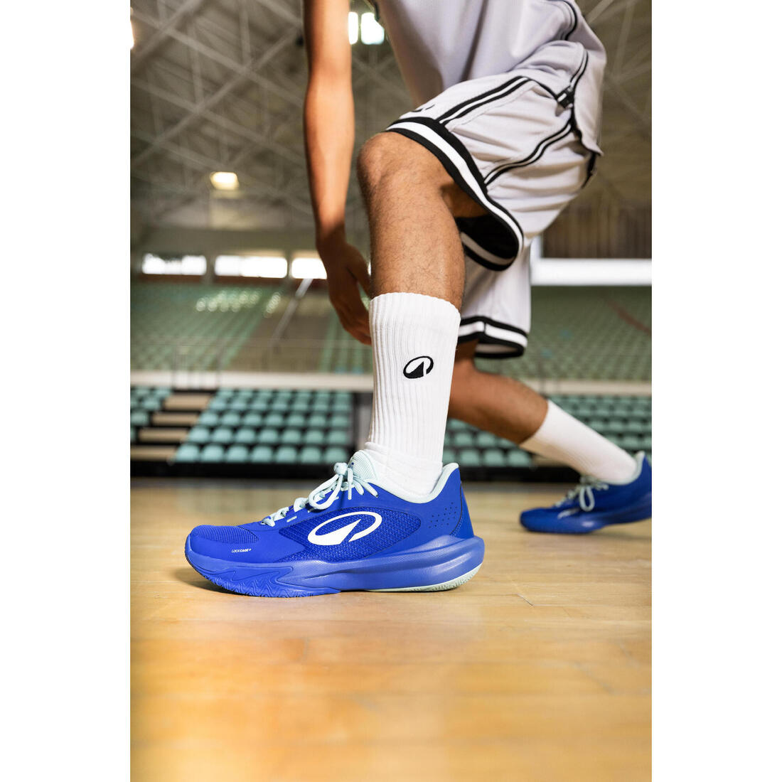 Chaussures de basket basses adhérentes homme femme, Fast 500