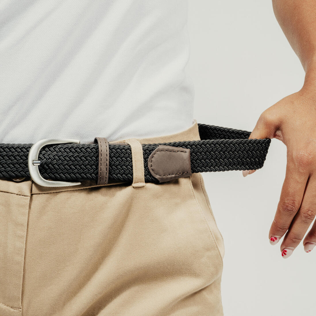 Ceinture golf tressée élastique & extensible
