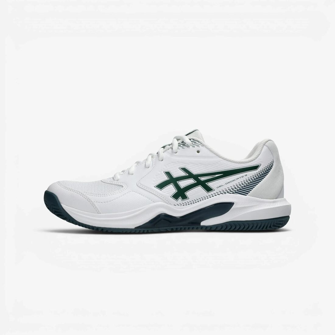 Chaussures de tennis terre battue homme, Asics Gel Dedicate 9 blanc