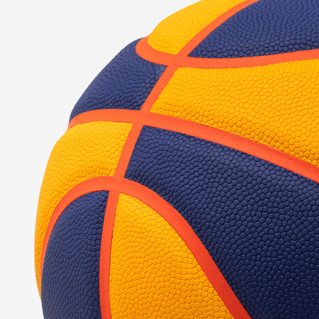 Ballon de basketball 3x3 taille 6 - Bt500 bleu jaune