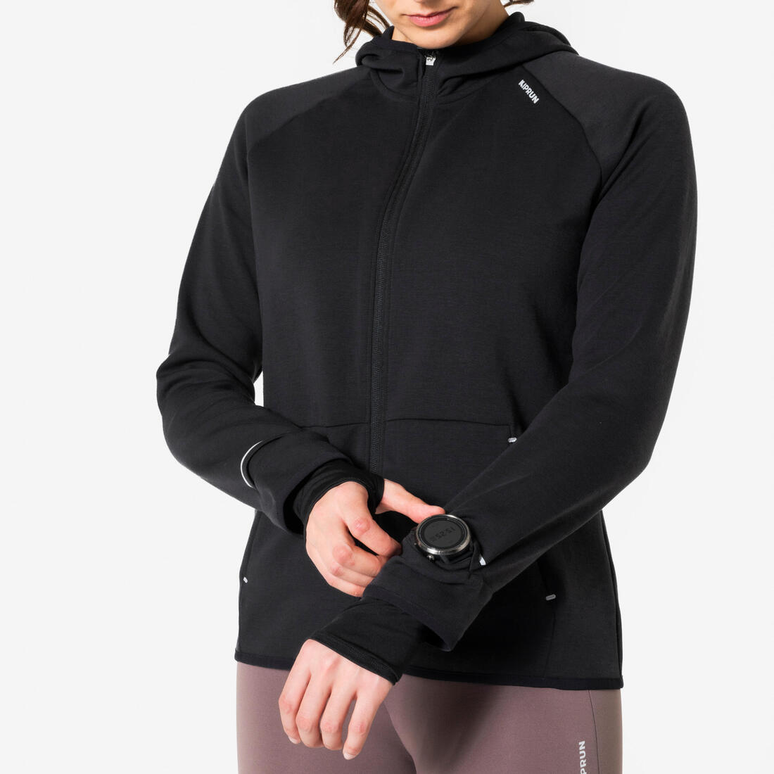 Veste chaude de running Femme, KIPRUN Run 500 Warm