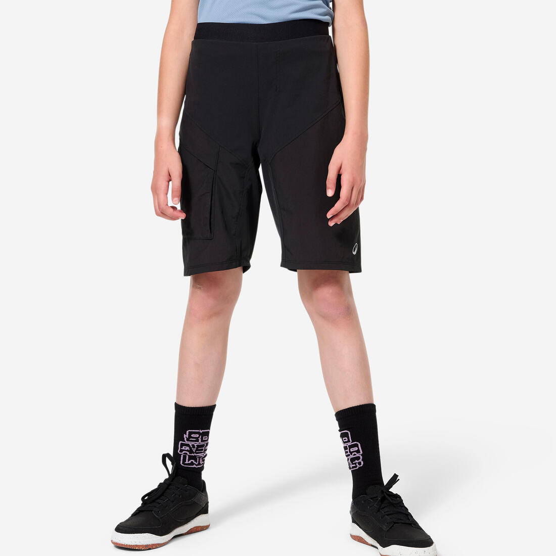 SHORT VTT ENFANT 500 NOIR 7-13 ANS