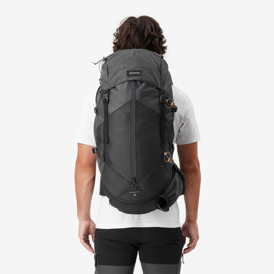 Sac à dos de trekking homme 50 l - mt100 easyfit