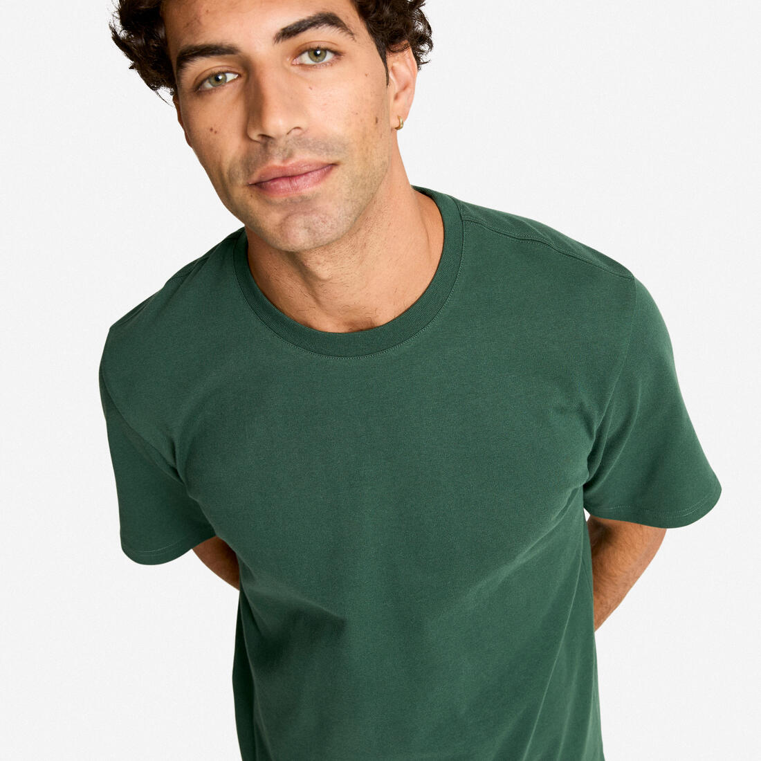 T-shirt fitness homme col rond manches courtes