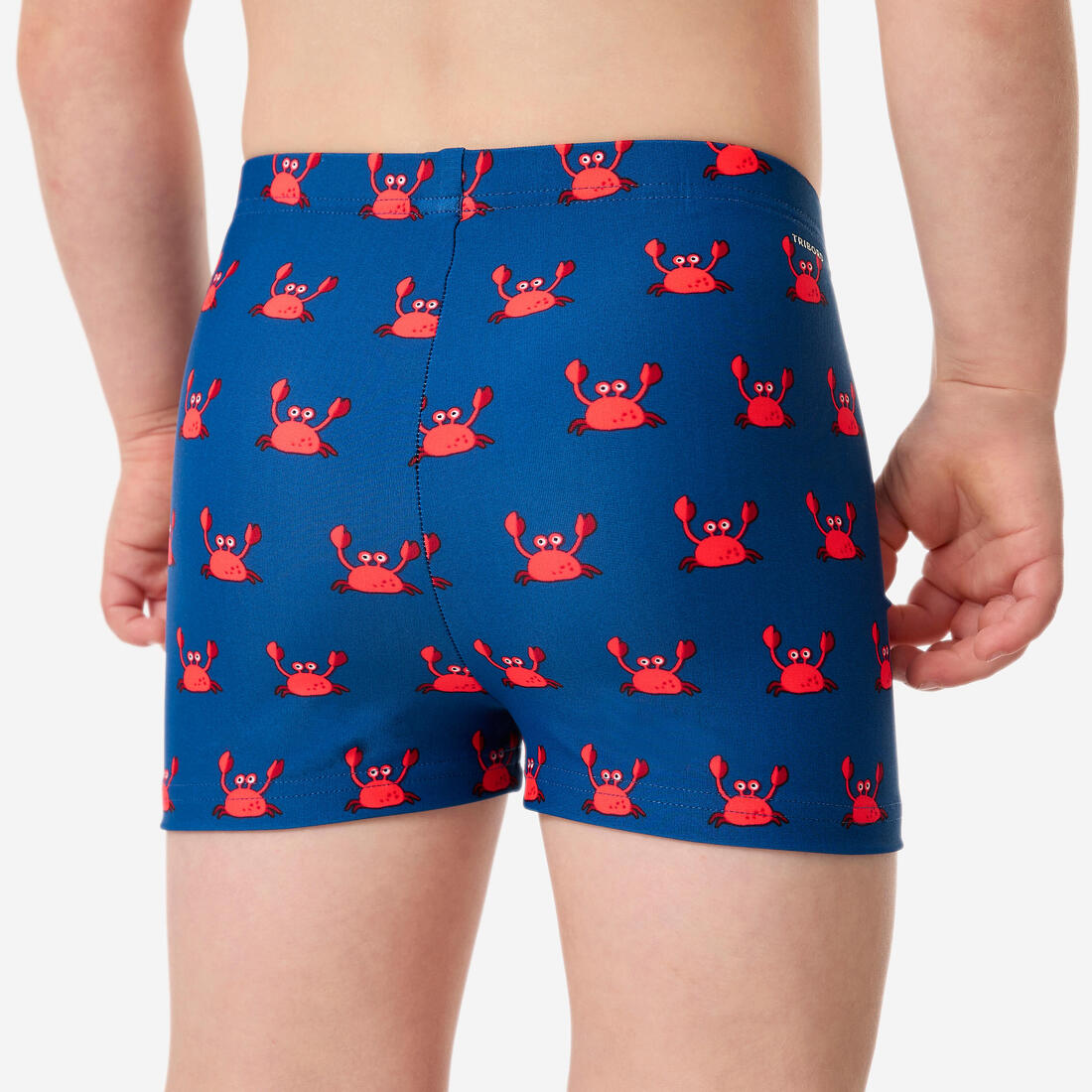 Boxer de bain bébé / enfant bleu imprimé crabes