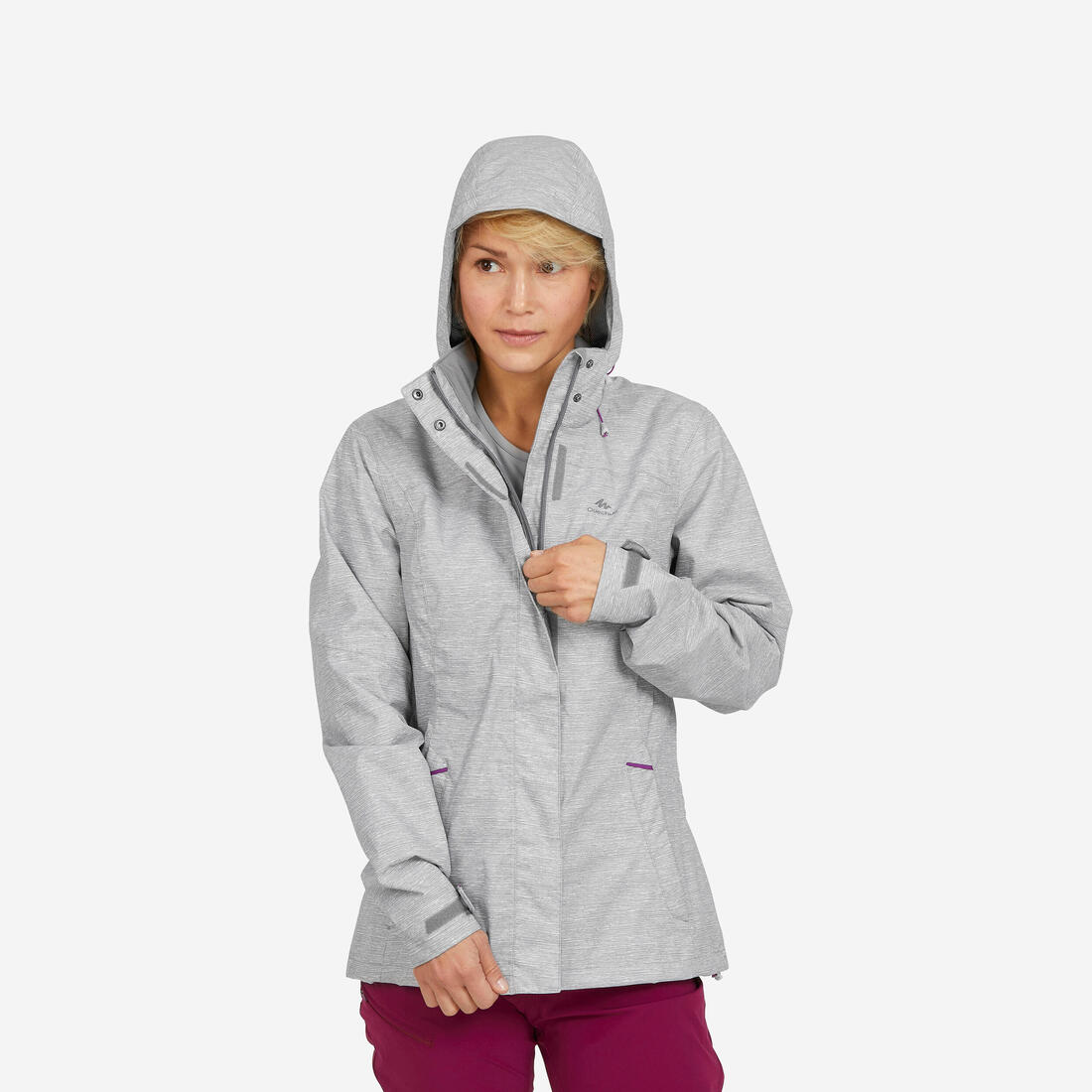 Veste imperméable de randonnée montagne - NH500 - Femme – gris
