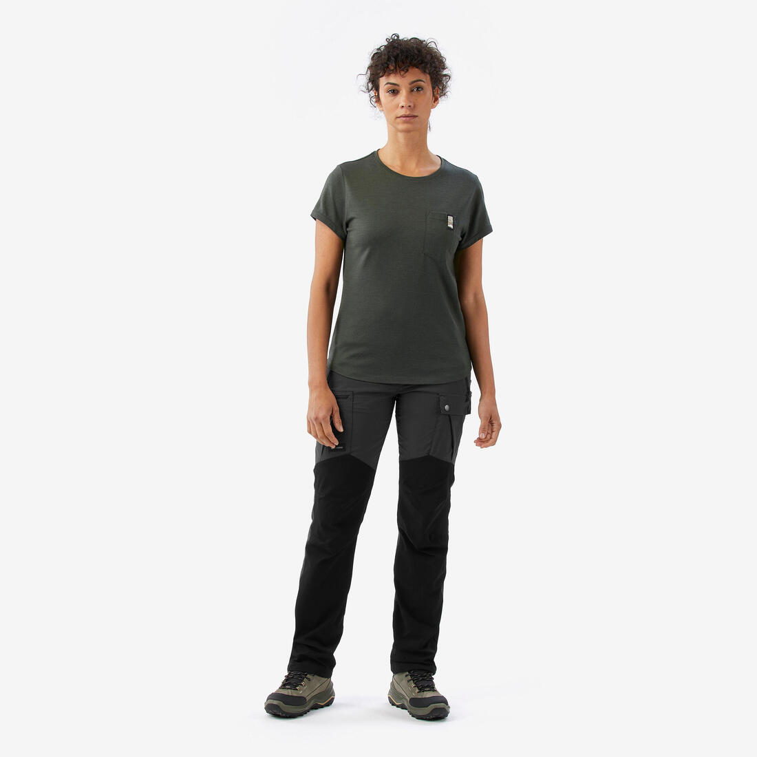 T-shirt manches courtes 100 % laine mérinos femme, Merino 100%